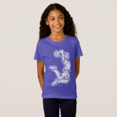 Basketball Player Doing Slam Dunk Light Design T-shirt (Voorkant volledig)