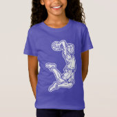 Basketball Player Doing Slam Dunk Light Design T-shirt (Voorkant)