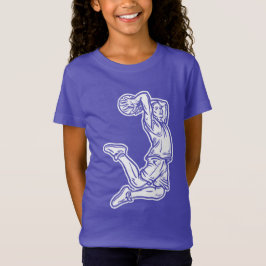 Basketball Player Doing Slam Dunk Light Design T-shirt