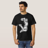 Basketball Player Doing Slam Dunk Light Design T-shirt (Voorkant volledig)
