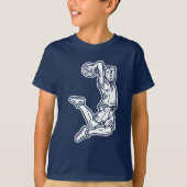 Basketball Player Doing Slam Dunk Light Design T-shirt (Voorkant)