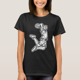 Basketball Player Doing Slam Dunk Light Design T-shirt
