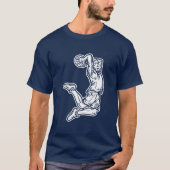 Basketball Player Doing Slam Dunk Light Design T-shirt (Voorkant)