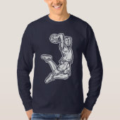 Basketball Player Doing Slam Dunk Light Design T-shirt (Voorkant)