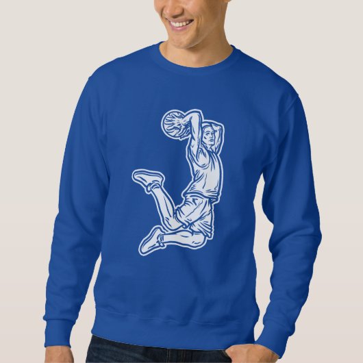 Basketball Player Doing Slam Dunk Light Design Trui (Voorkant)