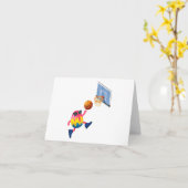 Basketball Player Easter Egg Funny Sports Boys Kin Kaart (Gele Bloem)