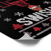 Basketball Player Fan Ugly Kerstmis PJ Poster (Hoek)