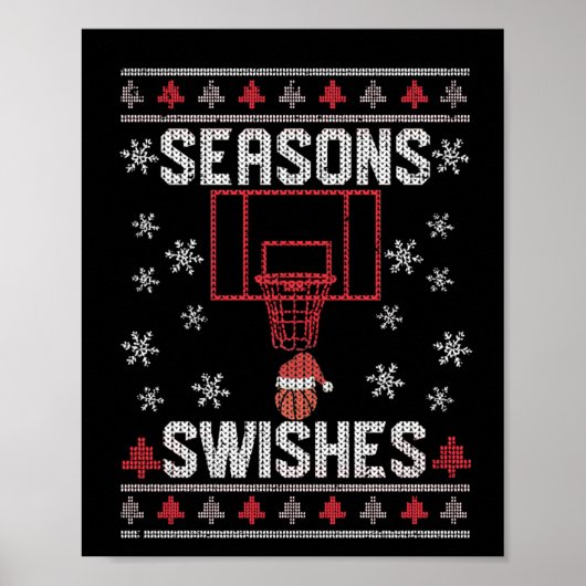 Basketball Player Fan Ugly Kerstmis PJ Poster (Voorkant)