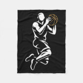 Basketball Player Fleece Deken (Voorkant)