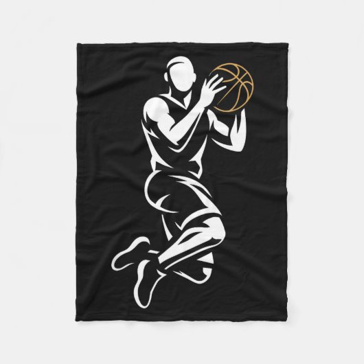 Basketball Player Fleece Deken (Voorkant)