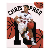 Basketball Player Foto Afdruk (Voorkant)