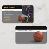 Basketball Player-foto | Basketball Coach Business Visitekaartje (Voorkant / Achterkant)