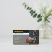 Basketball Player-foto | Basketball Coach Business Visitekaartje (Staand voorkant)