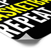 Basketball Player Fun Gift - Eat Sleep Basketball Poster (Hoek)