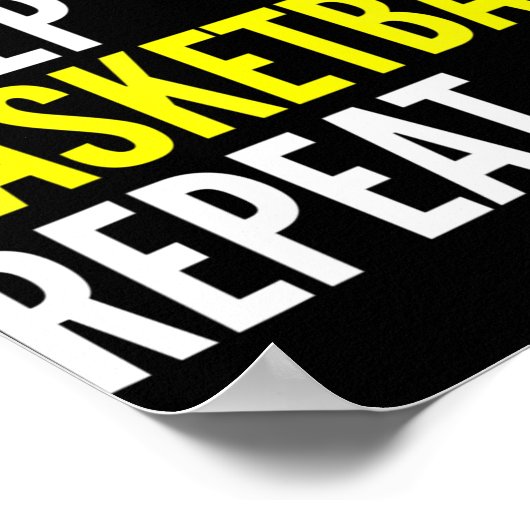 Basketball Player Fun Gift - Eat Sleep Basketball Poster (Hoek)