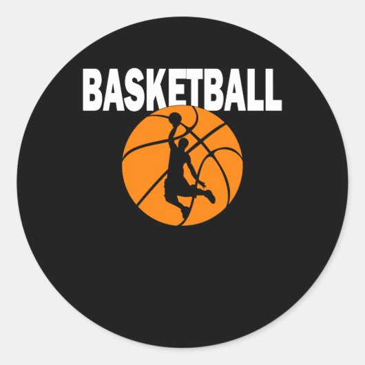 Basketball Player Gift Ronde Sticker (Voorkant)