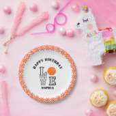 Basketball Player Girl, Basketball Girl  Birthday Papieren Bordje (Feest)