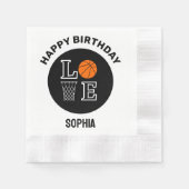 Basketball Player Girl, Basketball Girl  Birthday Servet (Voorkant)