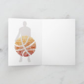 Basketball Player Graphic Sports Birthday Kaart (Binnen)