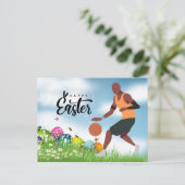 Basketball Player Happy Paasvakantie Feestdagenkaart (Staand voorkant)