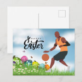 Basketball Player Happy Paasvakantie Feestdagenkaart (Voorkant / Achterkant)