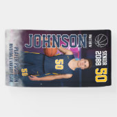 Basketball Player High School Senior Night Sports Spandoek (Horizontaal)