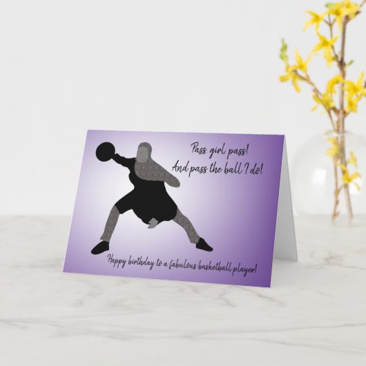 Basketball Player Kaart (Gele Bloem)