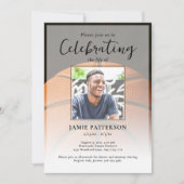 Basketball Player Life Celebration Photo Funeral Kaart (Voorkant)