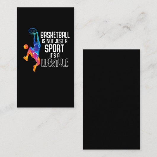 Basketball Player Life Dunk Athlete Visitekaartje (Voorkant / Achterkant)