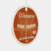 Basketball Player Mannen Kerstmis Ornament (Voorkant Rechts)