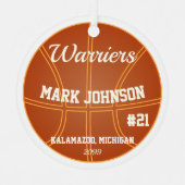 Basketball Player Mannen Kerstmis Ornament (Voorkant)