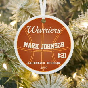 Basketball Player Mannen Kerstmis Ornament