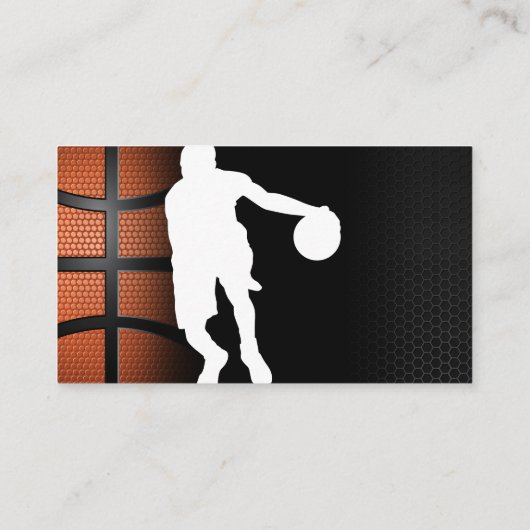 Basketball Player met Ball Visitekaartje (Achterkant)