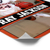 Basketball Player Name & Photo Sports Poster (Hoek)