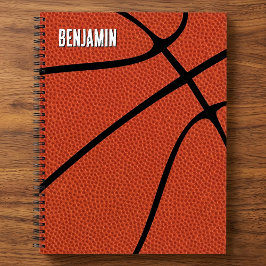 Basketball Player Name Text Custom Sports Playbook Notitieboek