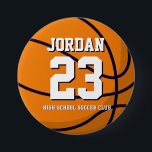 Basketball Player Number School Sports Team Ronde Button 7,6 Cm<br><div class="desc">Een perfecte pin voor sportfans,  sporters,  spelers,  trainers of kapitein van het basketbalteam. Je kunt de formulering aanpassen aan elke evenement met dit sportthema,  of het nu gaat om verjaardagen,  kampioenschappen of winnende feestdagen.</div>