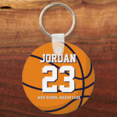 Basketball Player Number School Sports Team Sleutelhanger (Voorkant)