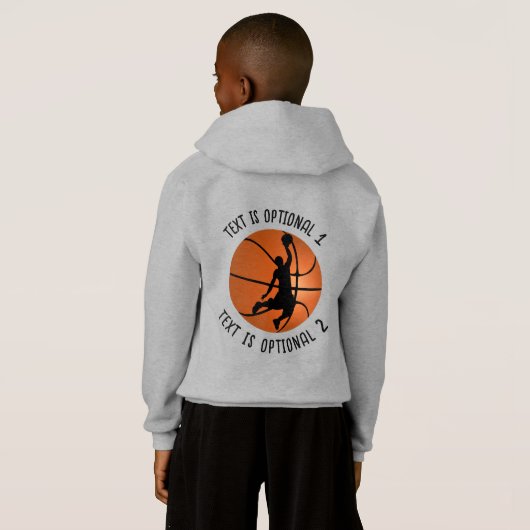 Basketball Player op Basketball (Achterkant volledig)