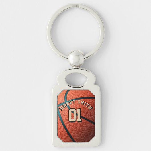 BASKETBALL PLAYER PERSONALISEERD SLEUTELHANGER (Voorkant)