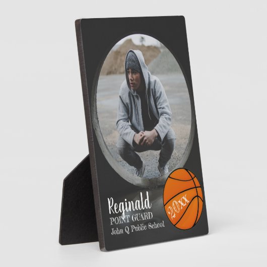 Basketball Player Photo Name and Year Fotoplaat (Zijkant)