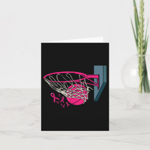 Basketball Player Pink Ribbon Breast Cancer Awaren Kaart