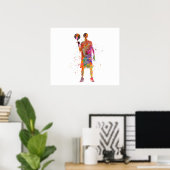 Basketball player poster (Thuiskantoor)