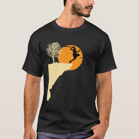 Basketball Player Retro Style Tree Basketb T-shirt (Voorkant)