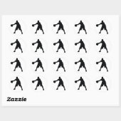 Basketball Player Ronde Sticker (Vel)