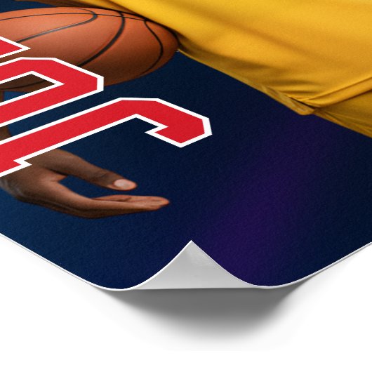 Basketball Player Senior Team Custom Photo Sports Poster (Hoek)