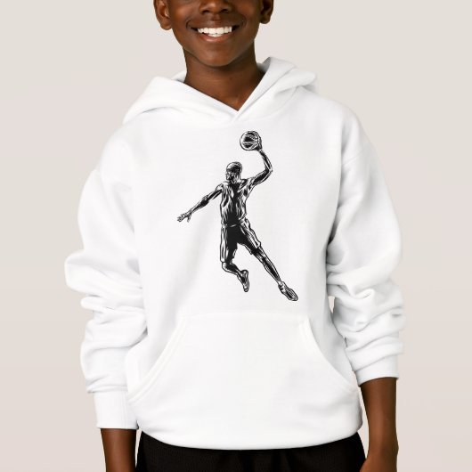 Basketball Player Slam Dunk Dark Design (Voorkant)
