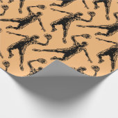 Basketball Player Slam Dunk Dark Design Cadeaupapier (Hoek)