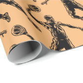 Basketball Player Slam Dunk Dark Design Cadeaupapier (Rol Hoek)