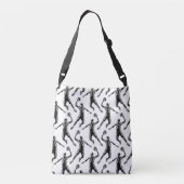 Basketball Player Slam Dunk Dark Design Crossbody Tas (Achterkant)