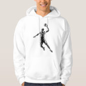Basketball Player Slam Dunk Dark Design Hoodie (Voorkant)